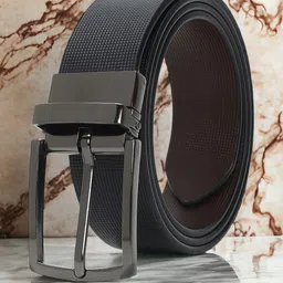 CRUSSET Men Textured Leather Reversible Formal Belt-image-28