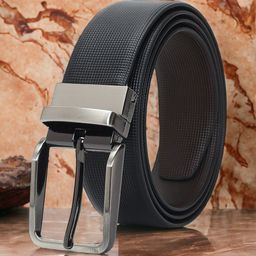 CRUSSET Men Textured Leather Reversible Formal Belt-image-25