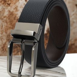 CRUSSET Men Textured Leather Reversible Formal Belt-image-77