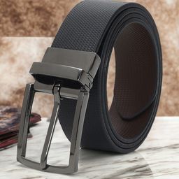 CRUSSET Men Textured Leather Reversible Formal Belt-image-12