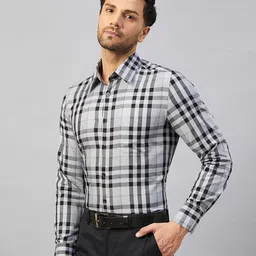 LOUIS STITCH Comfort Tartan Checked Cotton Formal Shirt-picture-30