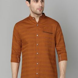 FUBAR Horizontal Stripes Slim Fit Opaque Casual Shirt-image-90