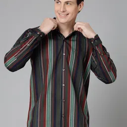 JADEBERRY Standard Striped Spread Collar Cotton Causal Shirt-picture-14
