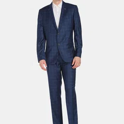 AD By Arvind Men Checked Single-Breasted 2-Piece Formal Suit-image-47