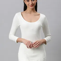 ONN Ribbed Scoop Neck Cotton Thermal Top-image-7