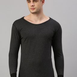 Zoiro Ribbed Round Neck Long Sleeves Thermal Tops-image-7
