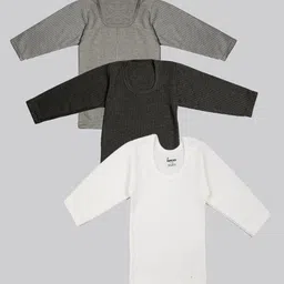 TINY HUG Girls Pack Of  3 Solid Thermal Tops-image-96