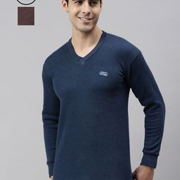 Lux Cottswool Men Pack Of 2 Solid Cotton Thermal Tops-image-100