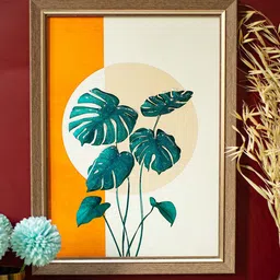 MARKET99 Green Leaves Pattern Rectangle Shape Painting Wall Art-image-40
