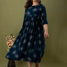 Mialo fashion Ethnic Motifs Printed Cotton Maternity Ethnic Dress-picture-26