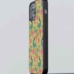 macmerise Green Printed Payal Singhal Anaar and Mor Olive Design iPhone 12 Pro Back Case-image-64