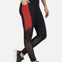 IMPERATIVE Colourblocked High-Rise Slim-Fit Antimicrobial Ankle-Length Sports Tights-picture-7