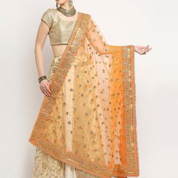Dupatta Bazaar Ethnic Motifs Embroidered Dupatta with Zardozi-41