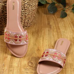 Anouk Women Open Toe Flats with Embroidered-10