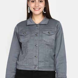 V-Mart Spread Collar Cotton Denim Jacket-picture-28