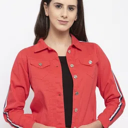 VOXATI Women Crop Denim Jacket-image-23