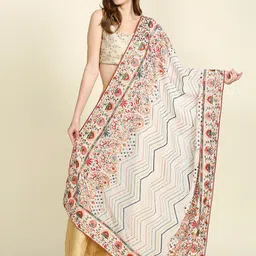 Dupatta Bazaar Women Ethnic Motifs Embroidered Dupatta with Mirror Work-18