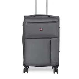 SWISS BRAND Unisex Grey LOCARNO 360-Degree Rotation Medium Trolley Suitcase-31