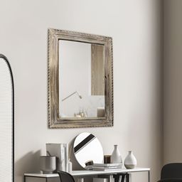 Metalsmith Elegant Hanging Mirror With Wooden Frame-12