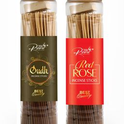 THE RUPAWAT Perfumery House 2-pcs Brown Oudh & Redrose Incense Sticks-image-84