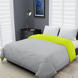 RF RELAXFEEL Green & Grey Geometric Heavy Winter 233 GSM Single Bed Quilt-image-59
