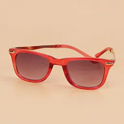 DukieKooky Unisex Kids Purple & Red Square Sunglasses With UV Protected Lens-image-23