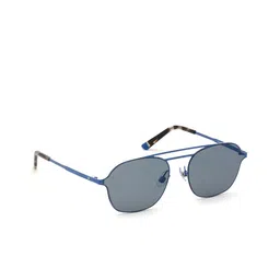 WEB EYEWEAR Round Sunglasses with UV Protected Lens We02485891c-Blue-image-4