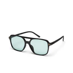 YourSpex Unisex Green Lens & Black Aviator Sunglasses with UV Protected Lens-25