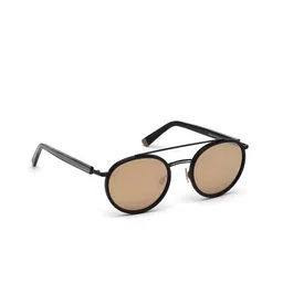 WEB EYEWEAR Unisex Round Sunglasses WE0225 52 01G-Brown-image-3
