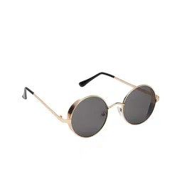 CRIBA Unisex Grey Lens & Gold-Toned Square Sunglasses with UV Protected Lens-14