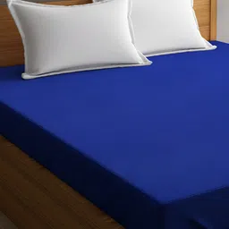 GADDA CO Blue Solid Fitted Breathable Waterproof Mattress Protector-image-47