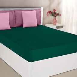 GADDA CO Peacock Blue Water Resistant Fitted Single Bed Mattress Protector-image-94