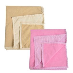 Adbeni Infants Beige & Pink 2 Pieces 210 GSM Waterproof Mattress Protectors-image-74