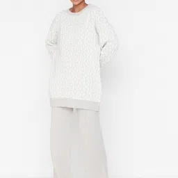 Trendyol Self-Design Round Neck Acrylic Sweatshirt With Trouser-picture-9