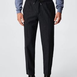 MANGO MAN Striped Trousers-image-80