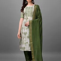 HETVI CREATION Printed Regular Kurta with Trousers & Dupatta-31
