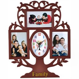 Attractionz Brown Oval Contemporary Wall Clock-image-58