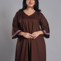 LetsDressUp Printed Bell Sleeves A-Line Kurta-image-0