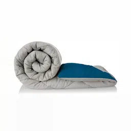 RF RELAXFEEL Grey & Blue Microfiber Heavy Winter 233 GSM Double Bed Comforter-image-34