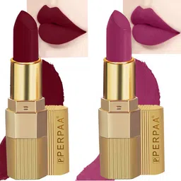 PERPAA Set of 2 Xpression Weightless Matte Long-Lasting Waterproof Lipsticks 3.5 g Each - Bold Maroon 307 -  Magenta 302-10