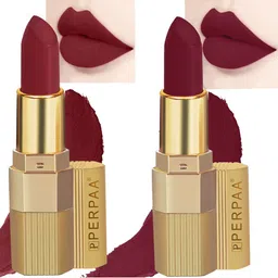 PERPAA Set of 2 Xpression Weightless Matte Long-Lasting Waterproof Lipsticks 3.5 g Each - Bold Maroon  307 - Maroon 304-33