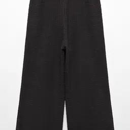 Mango Kids Girls Self Striped Trousers-image-77
