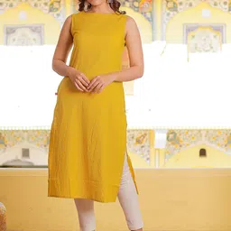 VASVI Katha Work Sleeveless Straight Regular Kurta-picture-33