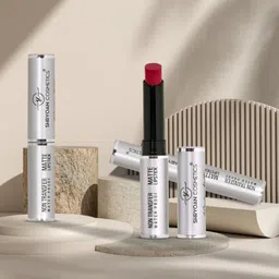 SHRYOAN Set Of 3 Non Transfer Bullet Lipstick- 3.5g Each - Jam Berry-Godiva-Light Mahroon-picture-0