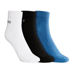 Skechers Men Pack Of 3 Patterned Non Terry Cotton Ankle-Length Socks-56