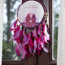 DULI Purple & Pink Printed Feather Windchimes-image-22