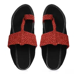 Aristitch Men Red & Black Thong Flip-Flops-image-60