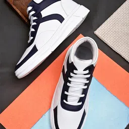 Roadster Men Colourblocked PU Sneakers-image-38