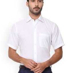 Louis Philippe Men White Regular Fit Solid Formal Shirt-image-59