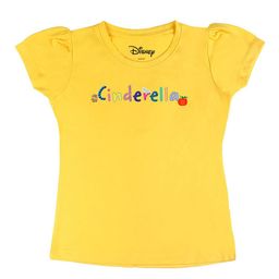 Disney by Wear Your Mind Girls Yellow Typography V-Neck T-shirt-image-98